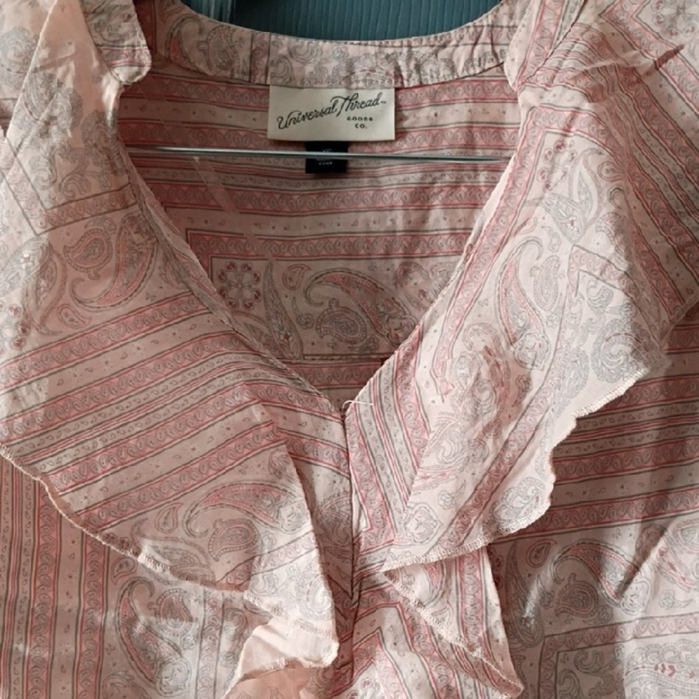 Universal Thread Peach Ruffled Blouse - Picture 4 of 8